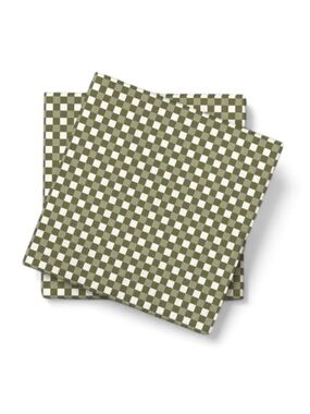 Hearth & Hand 16 Count Green Gingham Paper Beverage Napkins Bundle of 4